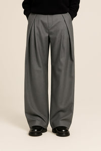 Guillermo | Pantalón de Pinzas Pierna Ancha Hombre Cintura Alta