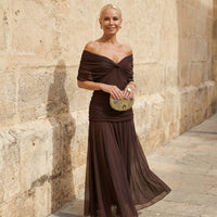Lidia | Vestido Largo Hombros Descubiertos Corte Sirena