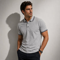 Iker | Polo de Algodón de Manga Corta Hombre Cuello Contraste