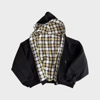 Iker | Sudadera Oversize Reversible con Capucha Hombre Cuadros