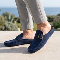 Irene | Mules de Ante con Hebilla Mujer Planas Estilo Mocasín