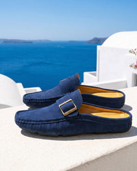 Irene | Mules de Ante con Hebilla Mujer Planas Estilo Mocasín