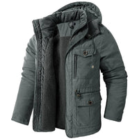 Iván | Puffer Jacket Hombre con Capucha Forro Polar Interior