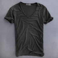 Koldo | Camiseta Cuello V Slim Fit Hombre Manga Corta