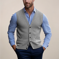 Koldo | Gilet de Punto con Botones Hombre Cuello V Bolsillos