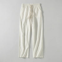 Koldo | Pantalón de Algodón Pierna Ancha Hombre Cintura Elástica Cordón