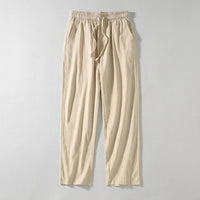 Koldo | Pantalón de Algodón Pierna Ancha Hombre Cintura Elástica Cordón