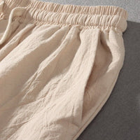 Koldo | Pantalón de Algodón Pierna Ancha Hombre Cintura Elástica Cordón