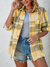 Laia | Camisa de Cuadros Oversize Mujer Manga Larga Bolsillo