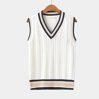 Hugo | Gilet Chaleco de Punto Hombre Cuello V Cable Knit