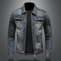 Marcos | Chaqueta Vaquera Hombre Vintage Multibolsillos