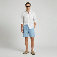 Mateo | Bermudas de Lino Hombre Cintura Elástica Cordón