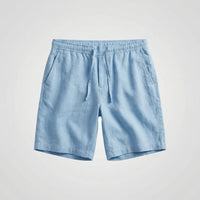 Mateo | Bermudas de Lino Hombre Cintura Elástica Cordón