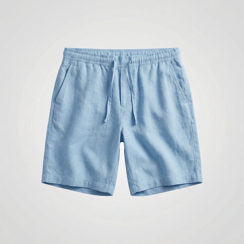 Mateo | Bermudas de Lino Hombre Cintura Elástica Cordón
