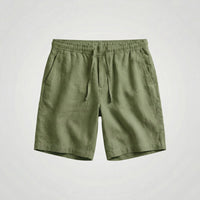 Mateo | Bermudas de Lino Hombre Cintura Elástica Cordón
