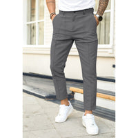 Mateo | Pantalón Chino Recto de Oficina Hombre Tobillero