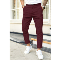 Mateo | Pantalón Chino Recto de Oficina Hombre Tobillero
