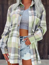 Mencía | Camisa de Cuadros de Manga Larga Mujer Oversized