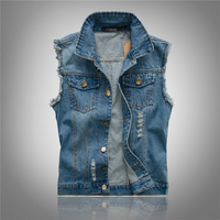 Mikel | Chaleco Vaquero Biker Hombre Botones Dorados