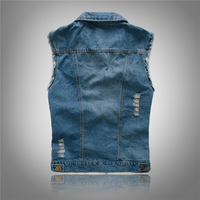 Mikel | Chaleco Vaquero Biker Hombre Botones Dorados
