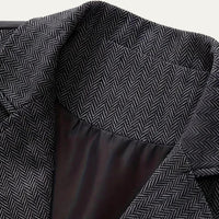 Nicolás | Chaleco de Tweed Hombre Espiga Solapa Entallado