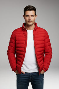Nicolás | Chaqueta Acolchada Bomber Hombre Cuello Alto Cremallera