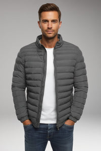 Nicolás | Chaqueta Acolchada Bomber Hombre Cuello Alto Cremallera