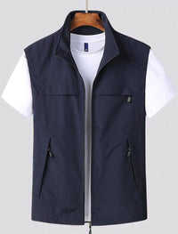 Óscar | Gilet Ligero Hombre Cuello Alto Bolsillos con Cremallera