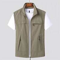 Óscar | Gilet Ligero Hombre Cuello Alto Bolsillos con Cremallera