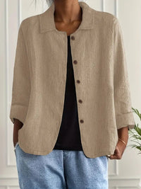 Remedios | Chaqueta de Lino con Botones Mujer Manga Larga