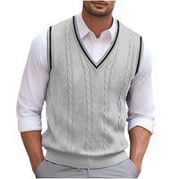 Rodrigo | Chaleco de Punto Hombre Cuello en V Cable Knit