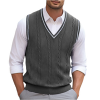 Rodrigo | Chaleco de Punto Hombre Cuello en V Cable Knit