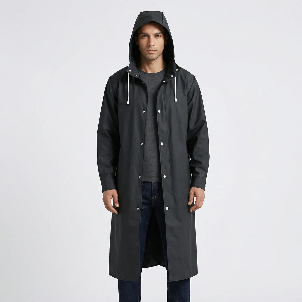 Rodrigo | Chubasquero Largo Impermeable Hombre con Capucha