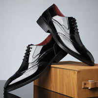 Rodrigo | Zapatos Oxford Brogue de Cuero Hombre Punta de Ala