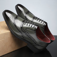 Rodrigo | Zapatos Oxford Brogue de Cuero Hombre Punta de Ala