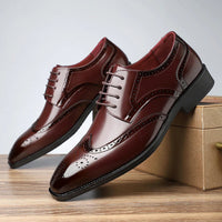 Rodrigo | Zapatos Oxford Brogue de Cuero Hombre Punta de Ala