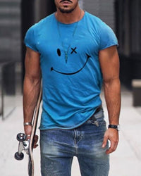 Rubén | Camiseta con Logo Retro Hombre Manga Corta Cuello Redondo