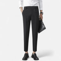 Rubén | Pantalón Cropped de Vestir Hombre Corte Slim Pinzas