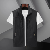 Salvador | Gilet Multipocket Hombre Cremallera Cuello Alto