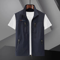 Salvador | Gilet Multipocket Hombre Cremallera Cuello Alto