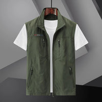 Salvador | Gilet Multipocket Hombre Cremallera Cuello Alto