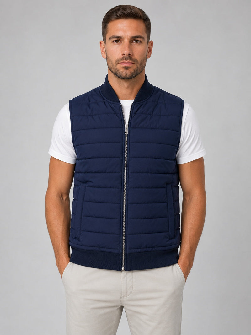 Sergio | Chaleco Acolchado Hombre Cuello Alto Cremallera