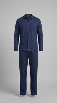 Sergio | Conjunto de Lino de Manga Larga Hombre Camisa y Pantalón