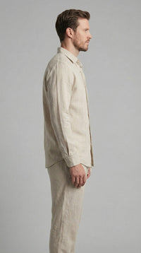 Sergio | Conjunto de Lino de Manga Larga Hombre Camisa y Pantalón