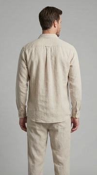 Sergio | Conjunto de Lino de Manga Larga Hombre Camisa y Pantalón