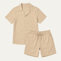 Tomás | Conjunto de Lino Hombre Camisa y Pantalón Corto