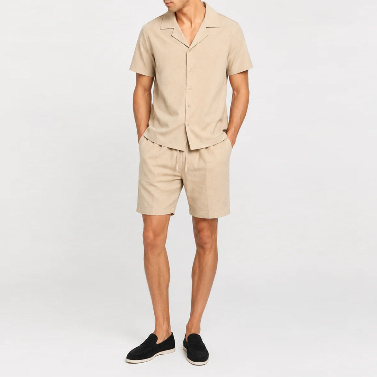 Tomás | Conjunto de Lino Hombre Camisa y Pantalón Corto