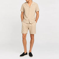 Tomás | Conjunto de Lino Hombre Camisa y Pantalón Corto