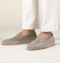 Tomás | Mocasines de Ante Slip On Hombre Suela Gruesa