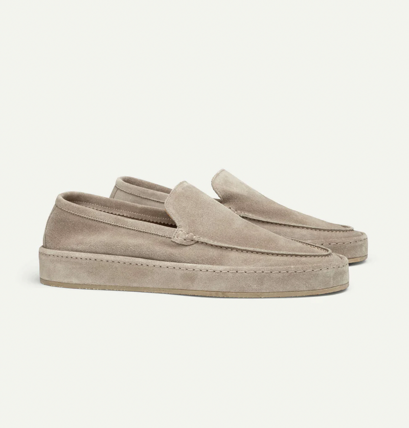 Tomás | Mocasines de Ante Slip On Hombre Suela Gruesa